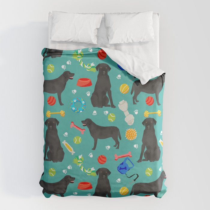 Black labrador duvet cover discount