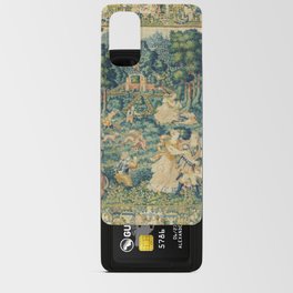 Antique 17th Century Flemish Verdure Landscape Tapestry Android Card Case