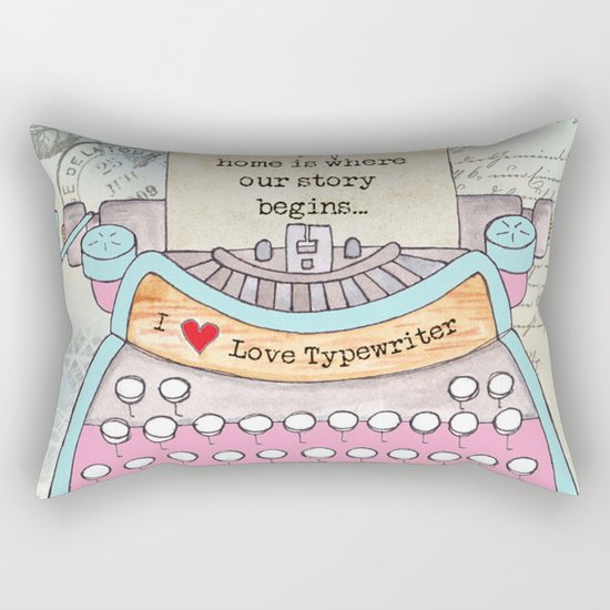 Typewriter #6 Rectangular Pillow