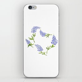 Texas Bluebonnets // Texas State Flower Outline iPhone Skin