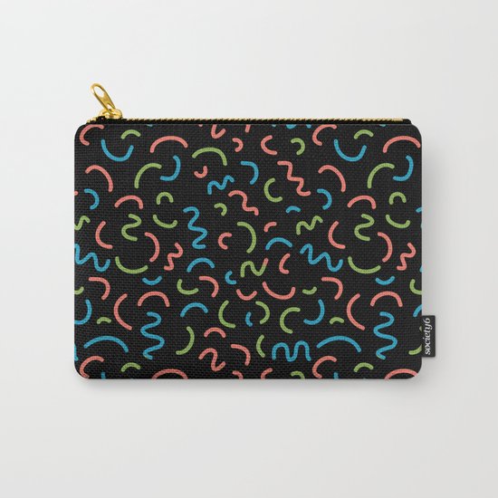 memphis squiggles modern minimal abstract pattern trendy gifts Carry-All Pouch
