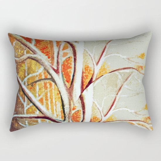 Fall Tree Leaves Rectangular Pillow