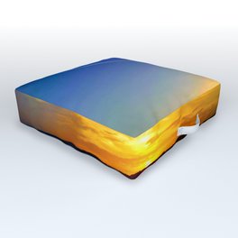 Contrail with an astonishing Sunset Outdoor Floor Cushion