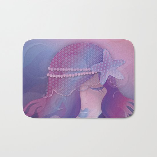 Mermaid IV - Pink Violet Princess Bath Mat