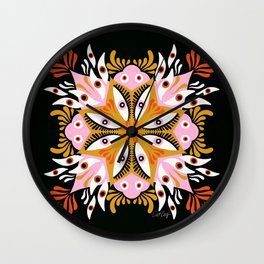 Trippy Mandala – Charcoal Wall Clock