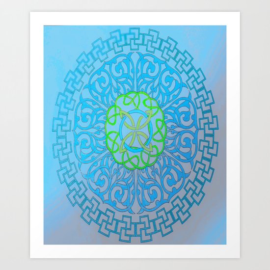 Blue Mandala Art Print
