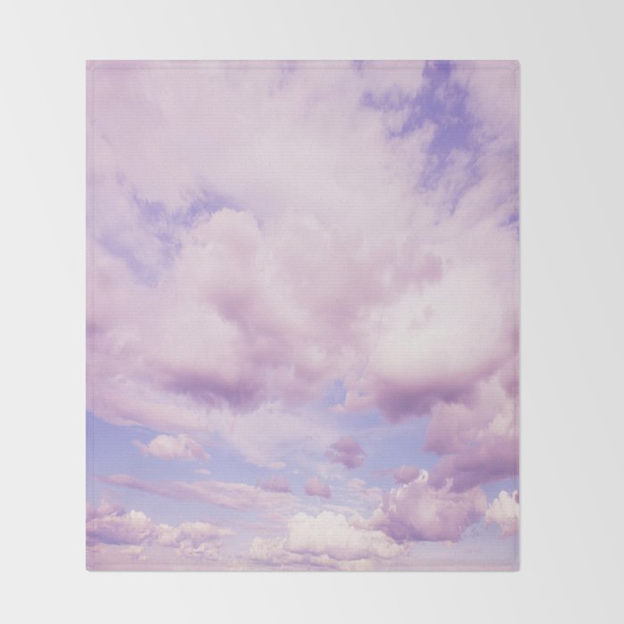 Pink Clouds In The Blue Sky Decor Society6 Buyart Throw Blanket By Pivivikstrm Society6