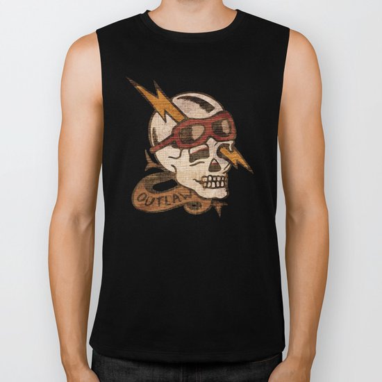 Old Timey Tattoo Design Biker Tank
