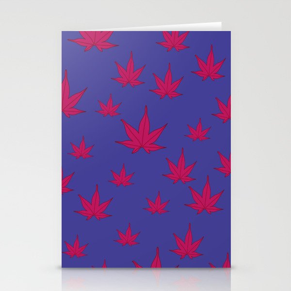 pattern maple leaf Stationery Cards