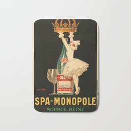 Vintage Spa Monople Source Reine Beverage Advertising Poster Bath Mat