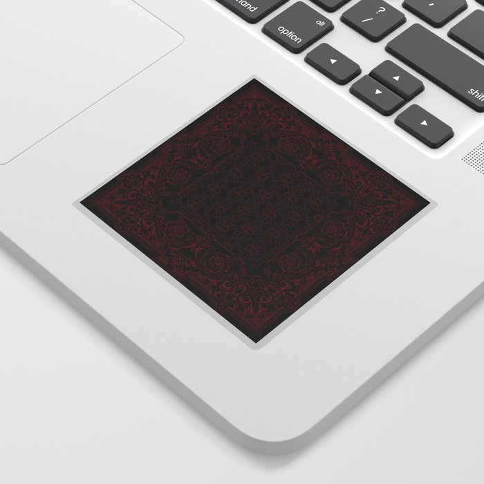 Bandana Inspired Pattern | Red on Black Sticker