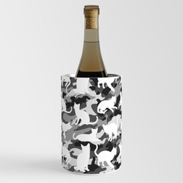 Black and White Catmouflage Camouflage Wine Chiller
