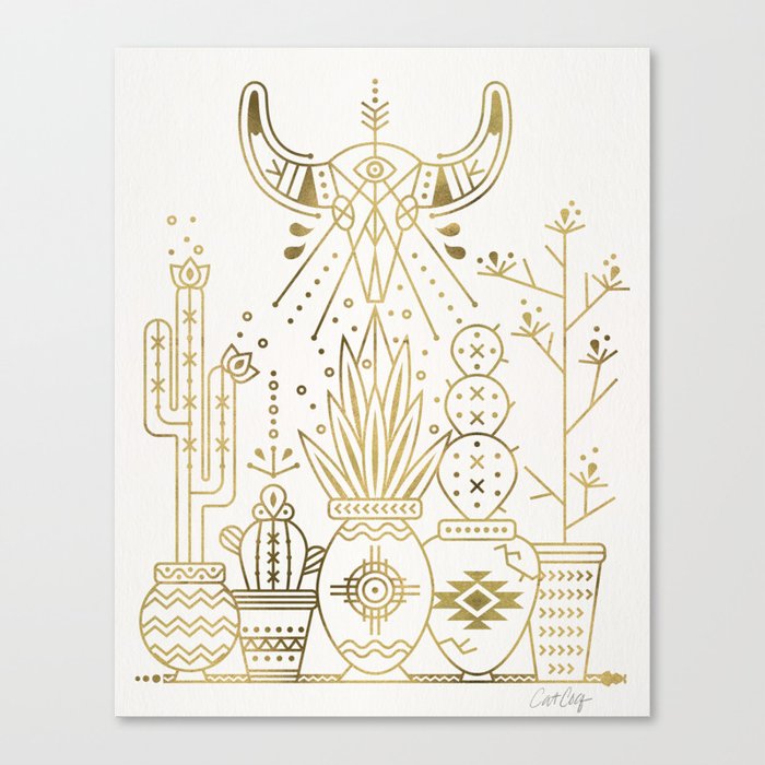 Canvas Santa Fe >> Santa Fe Garden Gold Ink Canvas Print By Catcoq Society6 Canvas Santa Fe >> Santa Fe Garden Gold Ink Canvas Print By Catcoq Society6