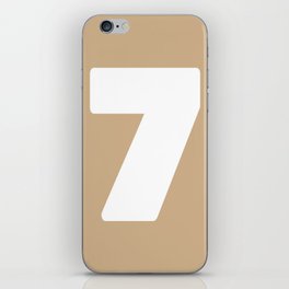 7 (White & Tan Number) iPhone Skin