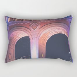 Mexico Photography - Historical Archway Lit Up In The Night Rectangular Pillow