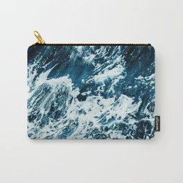 Disobedience - ocean waves painting texture Carry-All Pouch