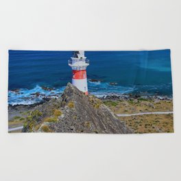 New Zealand Photography - Cape Palliser By The Blue Ocean Beach Towel