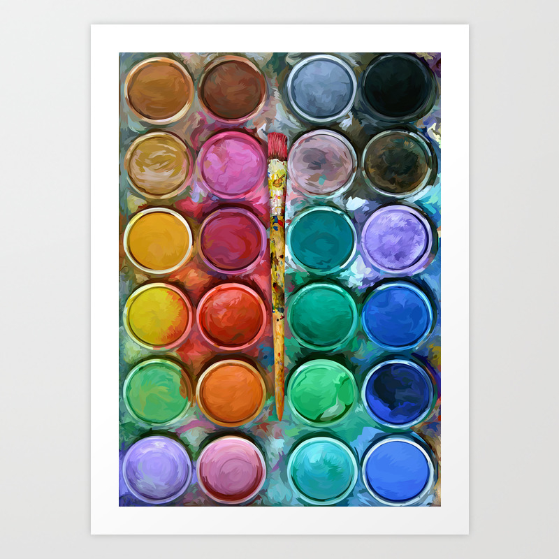 palette watercolor paints