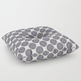 Circle Repeat Pattern Vector Art Green Purple White Floor Pillow