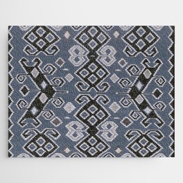 Vintage Kilim Rug | Ethnic Style Grey Blue Jigsaw Puzzle