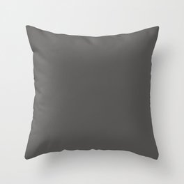 Solid Color Dark Gray Pairs to Iron Mountain 2134-30 Benjamin Moore Throw Pillow