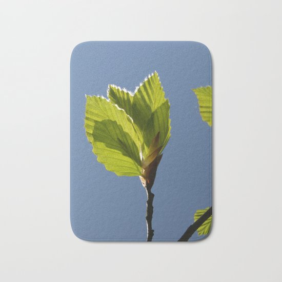 SPRING GREEN BEECH LEAVES Bath Mat