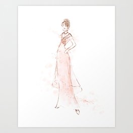Audrey Hepburn My Fair Lady Pink Fashion Sketch Art Print | Drawing, Pinkdress, Georgebernardshaw, Audreyhepburn, Graphite, Actress, Digital, Audrey, Fashionicon, Fashion 