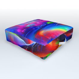 Prismatic Dreams of a Better Life Outdoor Floor Cushion