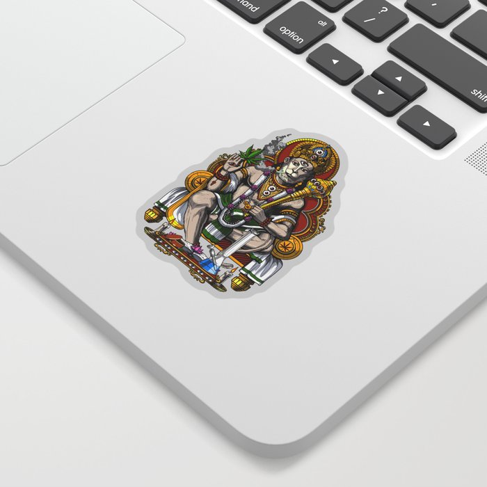 Hanuman Hippie Stoner Sticker