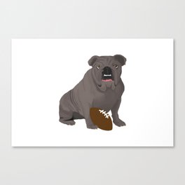 Bulldog Football Canvas Print
