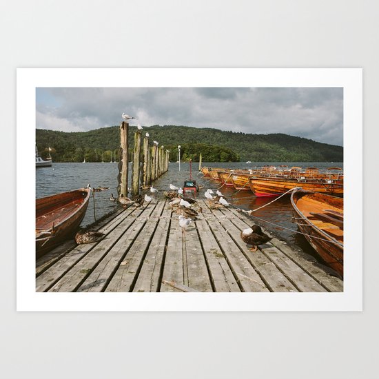 Birds on the Jetty Art Print
