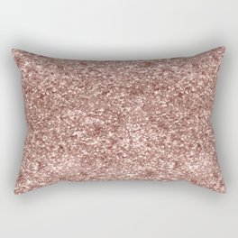 Luxury Rose Gold Glitter Pattern Rectangular Pillow