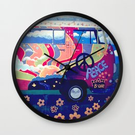 Hippie Camper Van Wall Clock