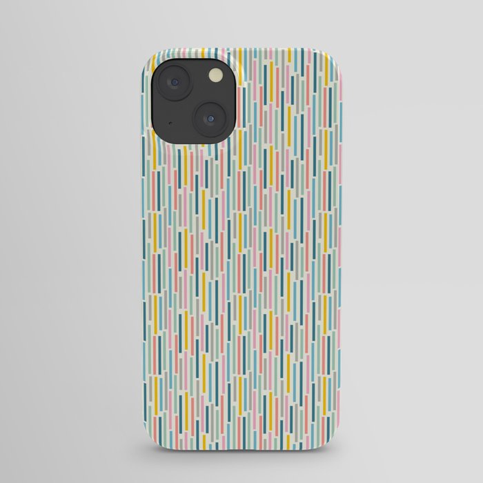 SHOWERS GEOMETRIC ABSTRACT PATTERN with CREAM Background iPhone Case
