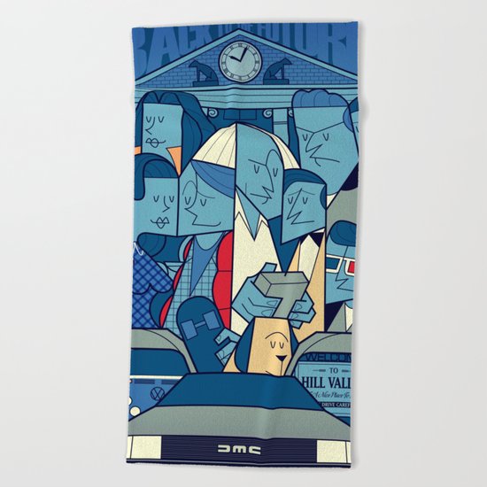 Back to the Future Beach Towel