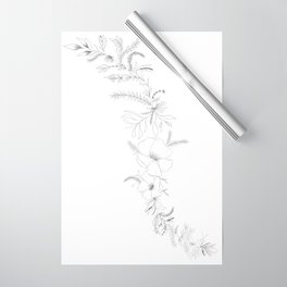 Flower Line Wrapping Paper