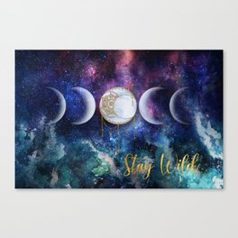 Celestial Ocean Moon Phases | Stay Wild Canvas Print