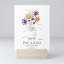 Picasso Exhibition - Mains Aus Fleurs (Hands with Flowers) 1958 Artwork Mini Art Print