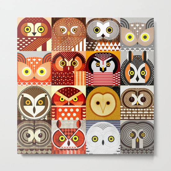 North American Owls Metal Print