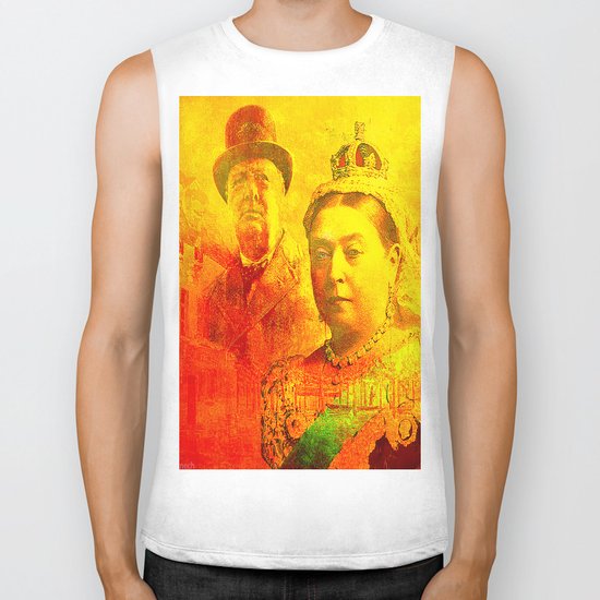 Queen Victoria and Churchill Biker Tank
