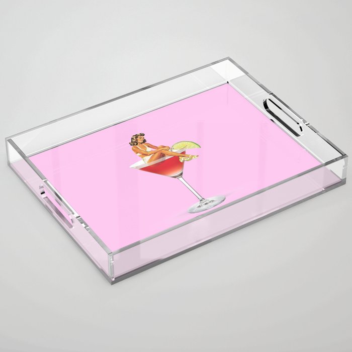 cosmopolitan cutie pink Acrylic Tray