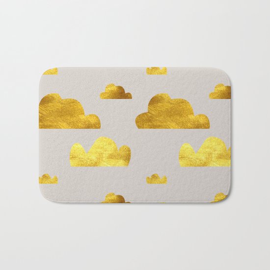 Gold Clouds Bath Mat