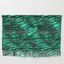Green Tiger Skin Print Metallic Pattern Wall Hanging