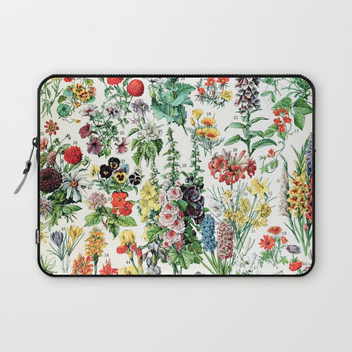 Adolphe Millot - Fleurs A - French vintage poster Laptop Sleeve