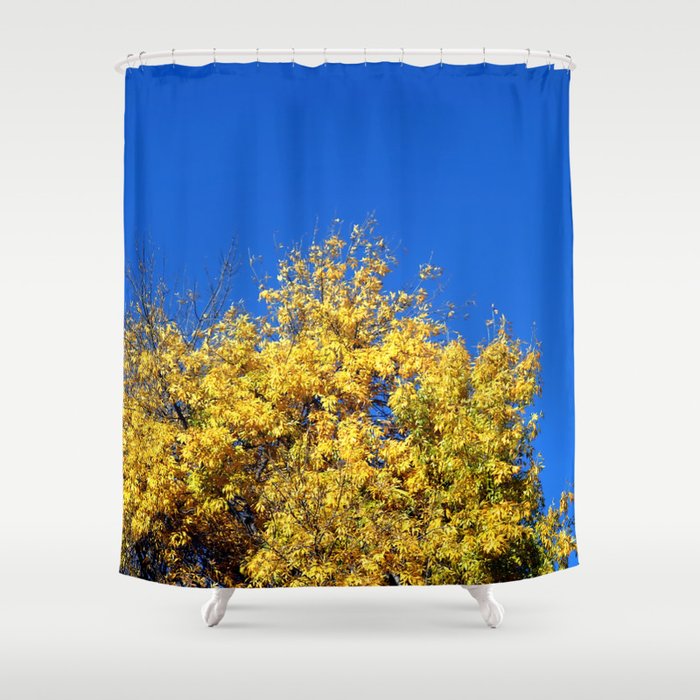Yellow Autumn Tree Shower Curtain