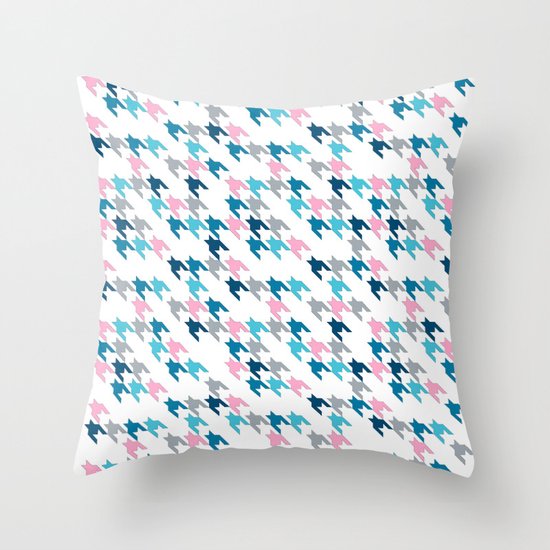 Pink Tooth Throw Pillow