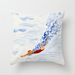 Swimmer - diving Throw Pillow