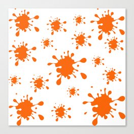 Splash Orange Stain Canvas Print
