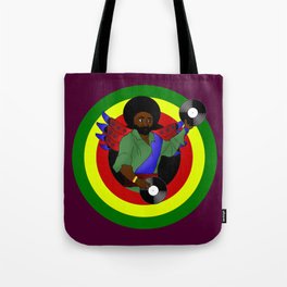 JAH VINYL INSPIRED REGGAE RASTAFARI ANGEL ETHIOPIA JAMAICA Tote Bag