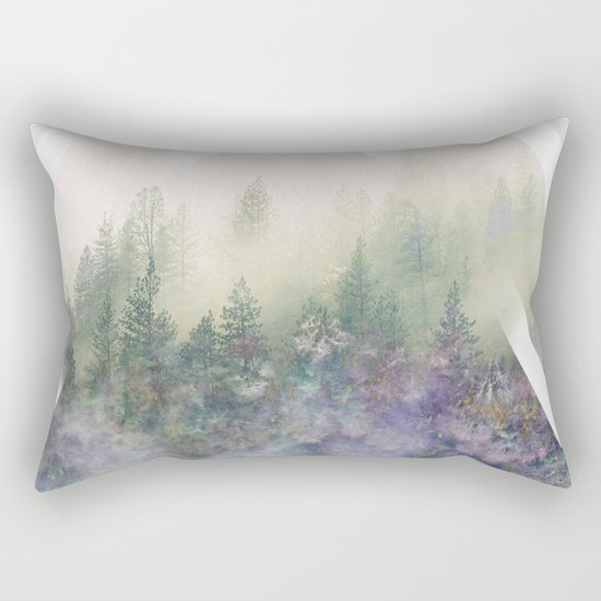 Foggy Mountains Rectangular Pillow